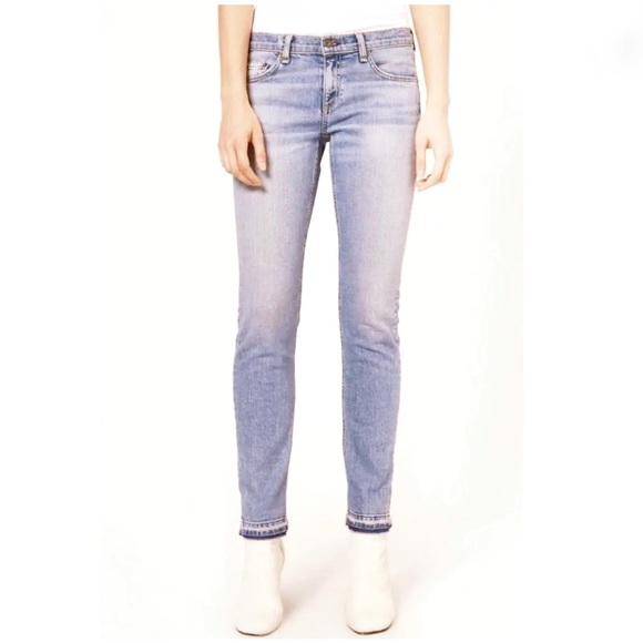 rag & bone LOW RISE BOYFRIEND RAW HEM SKINNY ANKLE JEANS LIGHT WASH KING… - Picture 15 of 15